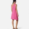 Mini-robe évasée drapée avec épingle de sûreté