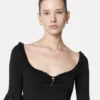 Mini-robe évasée en maille Safety Pin