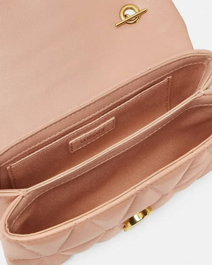 Mini sac à bandoulière Kleio en cuir nappa matelassé Mini sac à bandoulière Kleio en cuir nappa matelassé