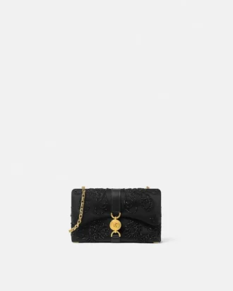 Mini sac en satin brodé Kleio