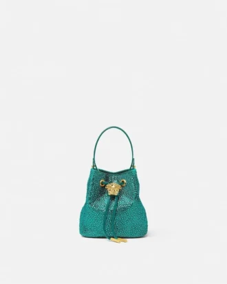 Mini sac seau en satin orné de La Medusa
