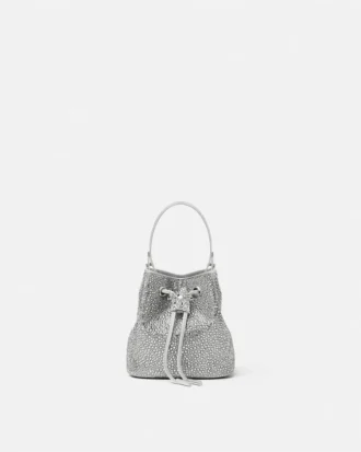 Mini sac seau en satin orné de La Medusa