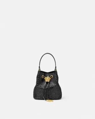 Mini sac seau en satin orné de La Medusa