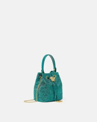 Mini sac seau en satin orné de La Medusa