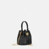 Mini sac seau en satin orné de La Medusa Mini sac seau en satin orné de La Medusa