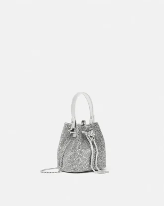Mini sac seau en satin orné de La Medusa