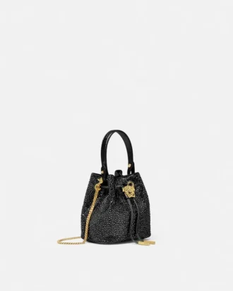 Mini sac seau en satin orné de La Medusa