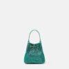 Mini sac seau en satin orné de La Medusa Mini sac seau en satin orné de La Medusa