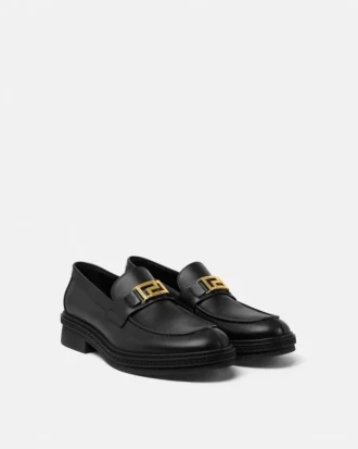 Mocassins en cuir Greca