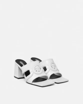 Mules en cuir Medusa 95 70 mm