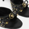 Mules à nœud Opera cloutées 85 mm