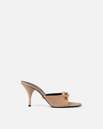 Mules à nœud Opera en cuir verni 85 mm