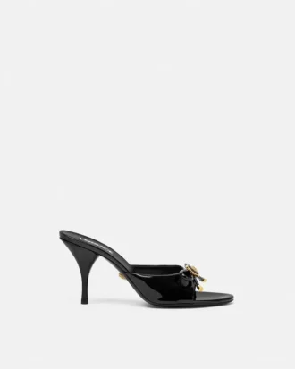 Mules à nœud Opera en cuir verni 85 mm