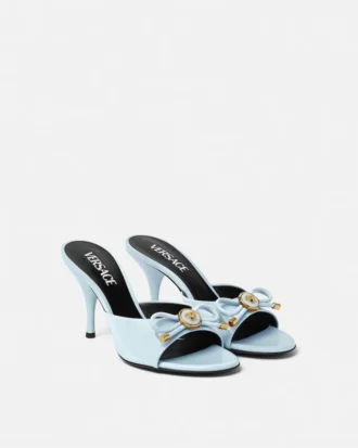Mules à nœud Opera en cuir verni 85 mm