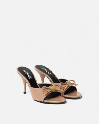 Mules à nœud Opera en cuir verni 85 mm