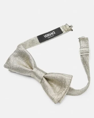 Nœud papillon en viscose mélangée métallisée