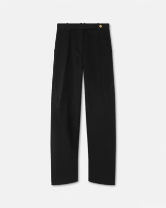 Pantalon baggy taille basse en gabardine