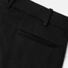 Pantalon baggy taille basse en gabardine