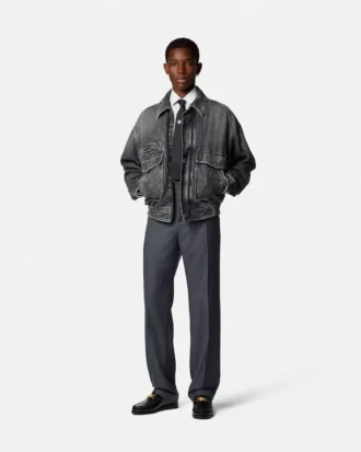 Pantalon de jogging en laine à micro-carreaux