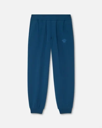 Pantalon de survêtement en jersey de coton brodé