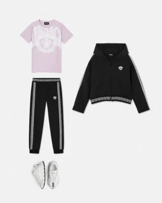 Pantalon de survêtement en jersey de coton brodé pour enfant