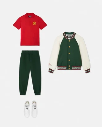 Pantalon de survêtement en jersey de coton brodé pour enfant