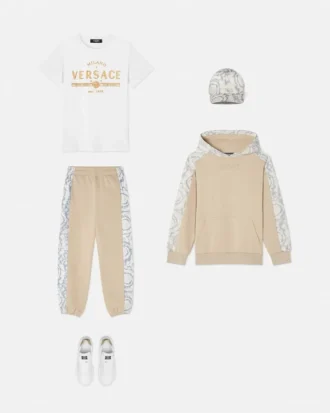 Sweat à capuche imprimé en jersey de coton pour enfant