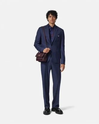 Pantalon droit en laine