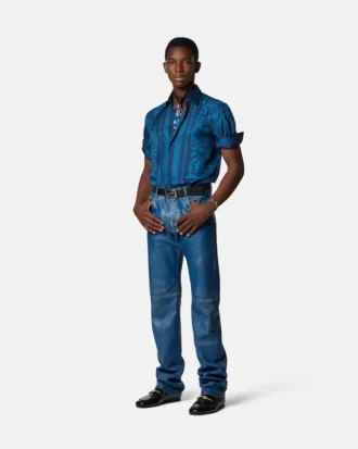 Pantalon en cuir vieilli Pantalon en cuir vieilli