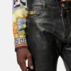 Pantalon en cuir vieilli Pantalon en cuir vieilli