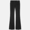 Pantalon en laine mélangée jacquard python