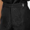 Pantalon en laine mélangée jacquard python