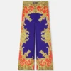 Pantalon en soie Barocco Silk Cheetah