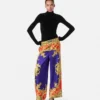 Pantalon en soie Barocco Silk Cheetah