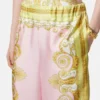 Pantalon en twill de soie imprimé