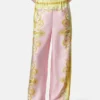 Pantalon en twill de soie imprimé