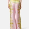 Pantalon en twill de soie imprimé