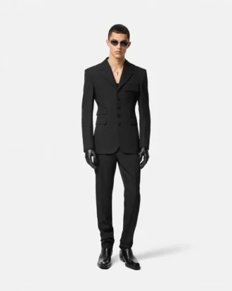 Pantalon formel fuselé en laine