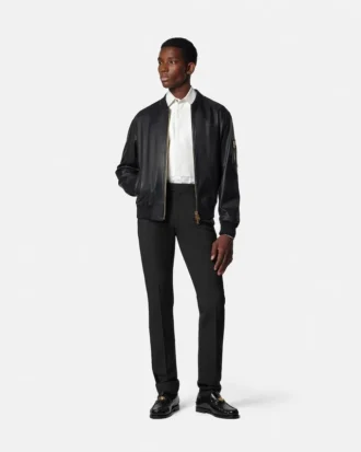 Pantalon habillé en laine et mohair
