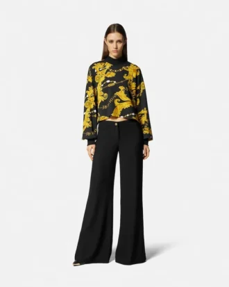 Pantalon large à logo