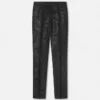 Pantalon slim formel en laine et viscose jacquard