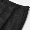 Pantalon slim formel en laine et viscose jacquard