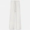 Pantalon évasé en laine mélangée
