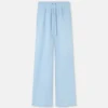 Pantalon évasé en laine mélangée