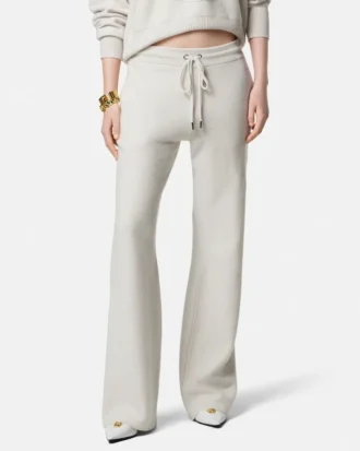 Pantalon évasé en laine mélangée
