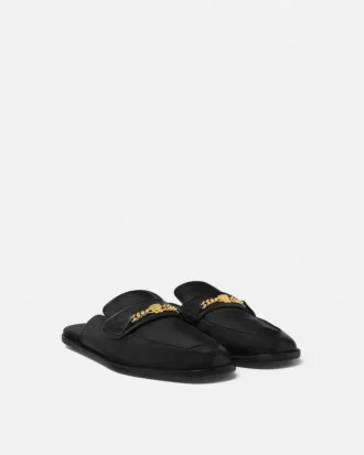 Pantoufles en cuir Medusa