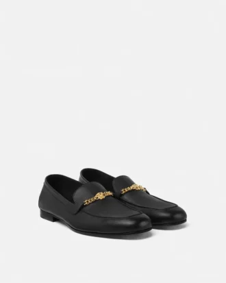 Pantoufles en cuir Medusa