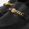 Pantoufles en cuir Medusa Pantoufles en cuir Medusa