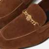 Pantoufles en daim Medusa Pantoufles en daim Medusa