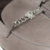 Pantoufles Medusa en daim